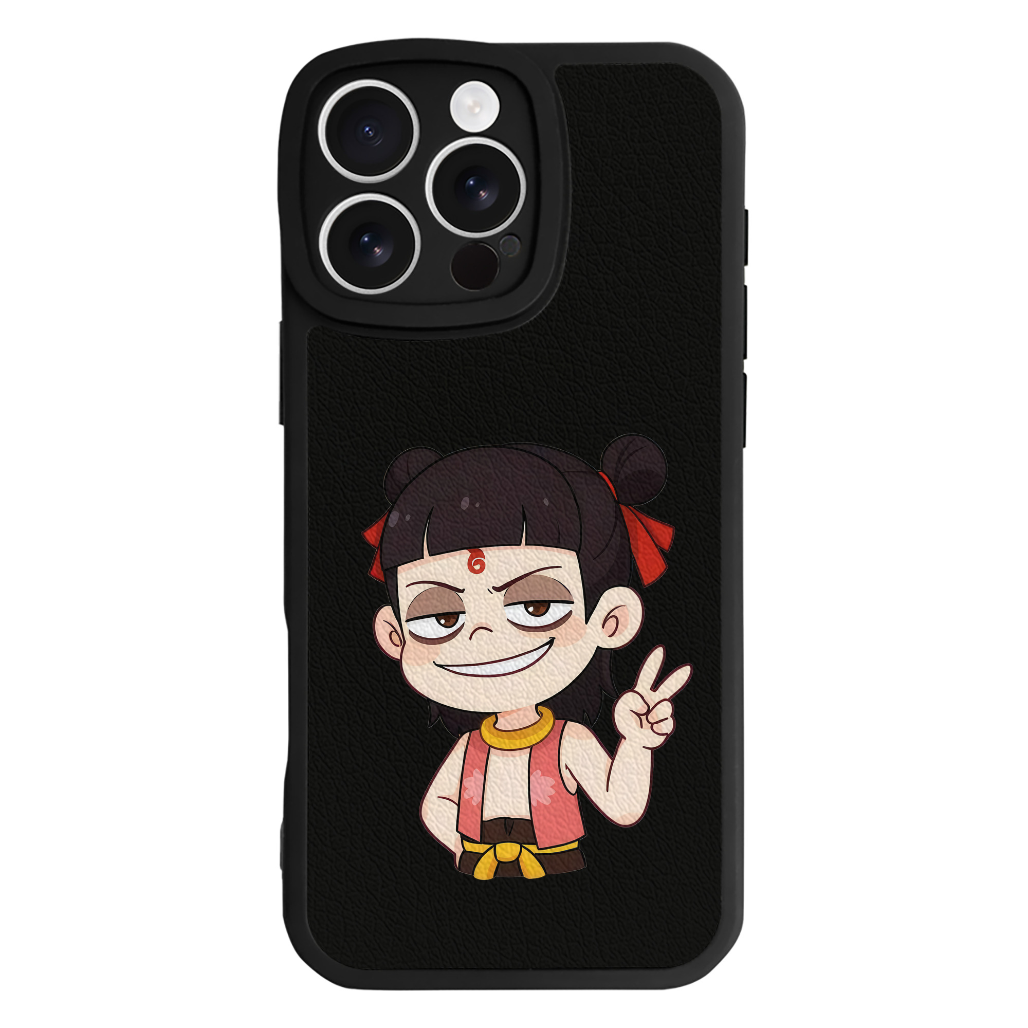 （画像用） Ne Zha 2 ナタ 魔童の大暴れ 【iPhone 16シリーズ対応】シリコンスマホケース（レザー調） 材質：シリコン